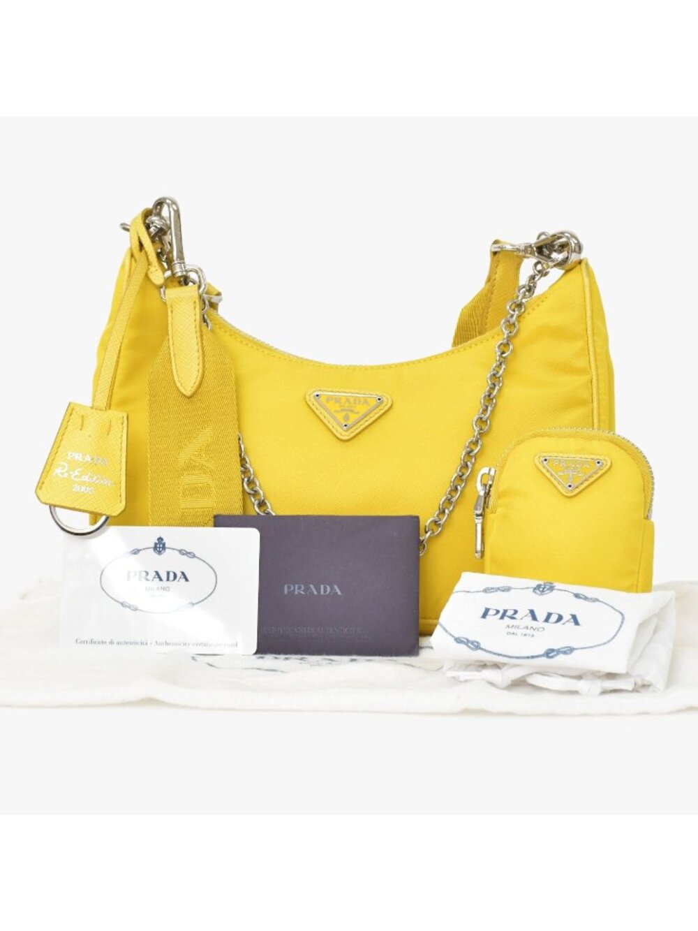Prada Shoulder Bag Re Edition 2005 Re-Nylon 2-Way Yellow